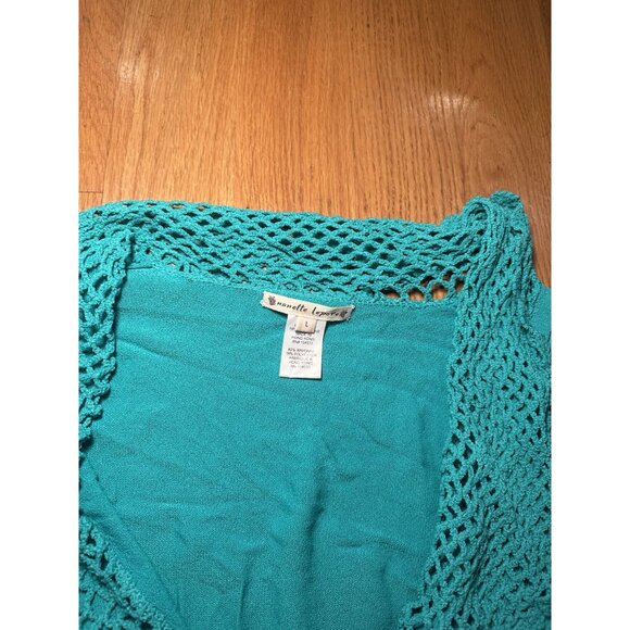 Teal Green Nanette Lapore Cardigan Size Large - Picture 6 of 10